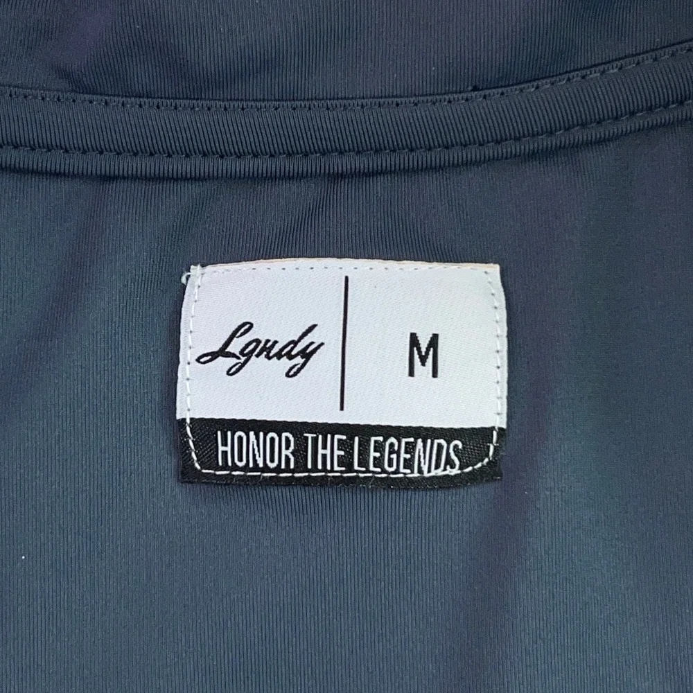 Lgndy Mens Medium Navy Blue Imagine Honor The Legends Quarter Zip Pullover New